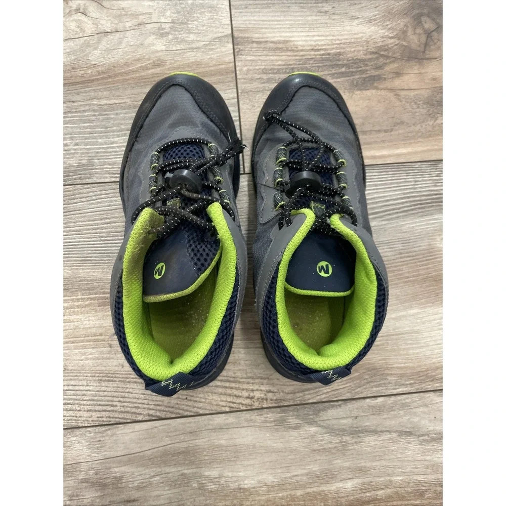 Merrell Big Kids Moab Speed Mid Navy Grey Lime Hiking Shoes MK265212 Size 2.0W